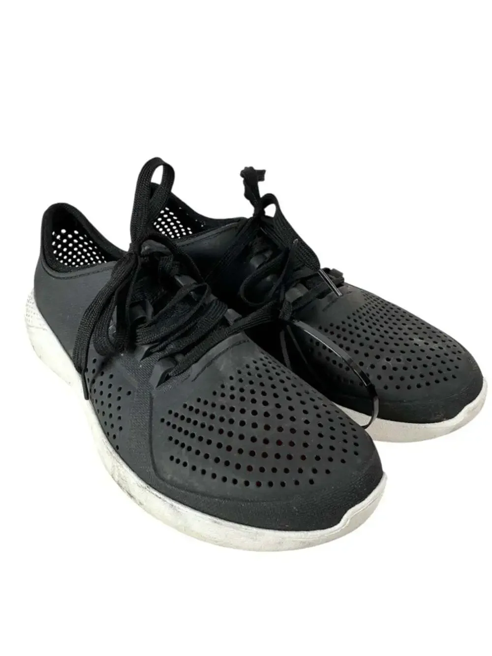 Crocs LiteRide Pacer Sneakers Black Lace Up Walking Athleisure Womens 10